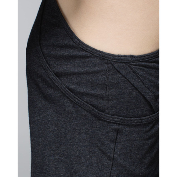 Lululemon High Neck Cross Back Sleeveless Crop Top Gray 4 NWOT - Picture 9 of 13